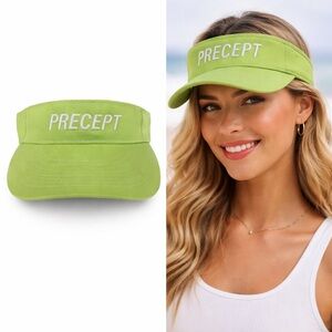 Precept | Lime Green Embroidered Logo Visor Hat Adjustable